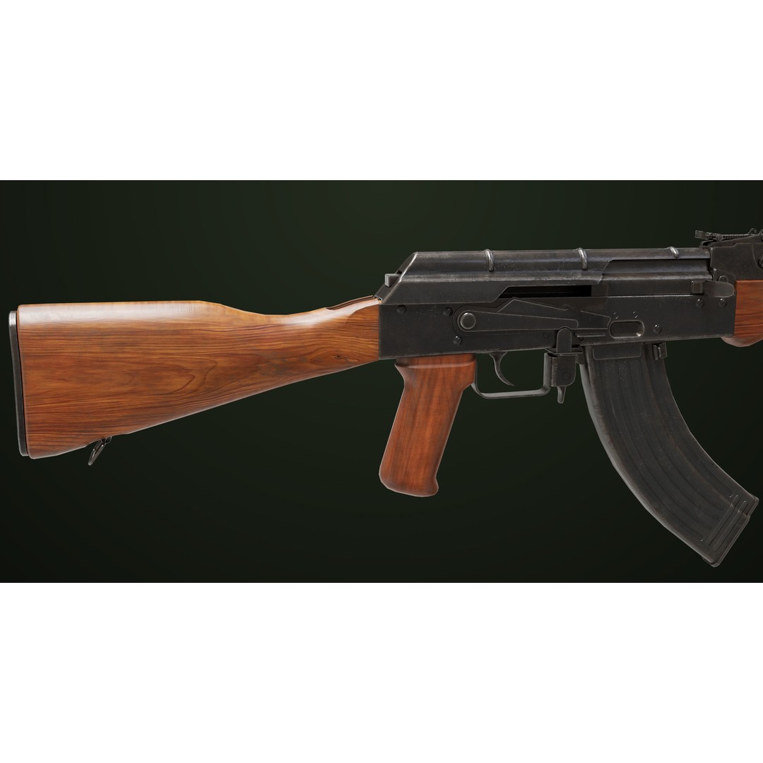 Light Machine Gun 3D Model – Low Poly PBR Game Asset, FBX - View 30