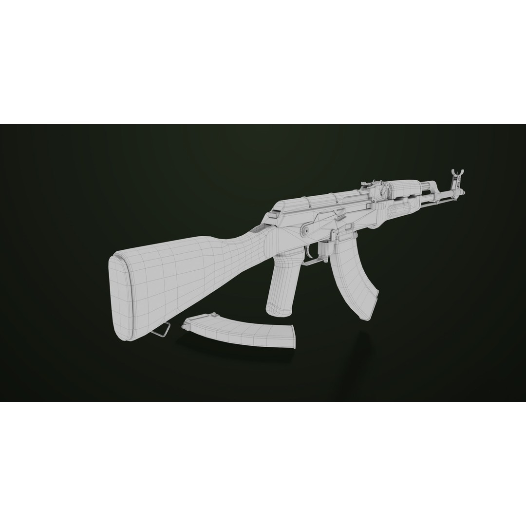 Light Machine Gun 3D Model – Low Poly PBR Game Asset, FBX - View 36