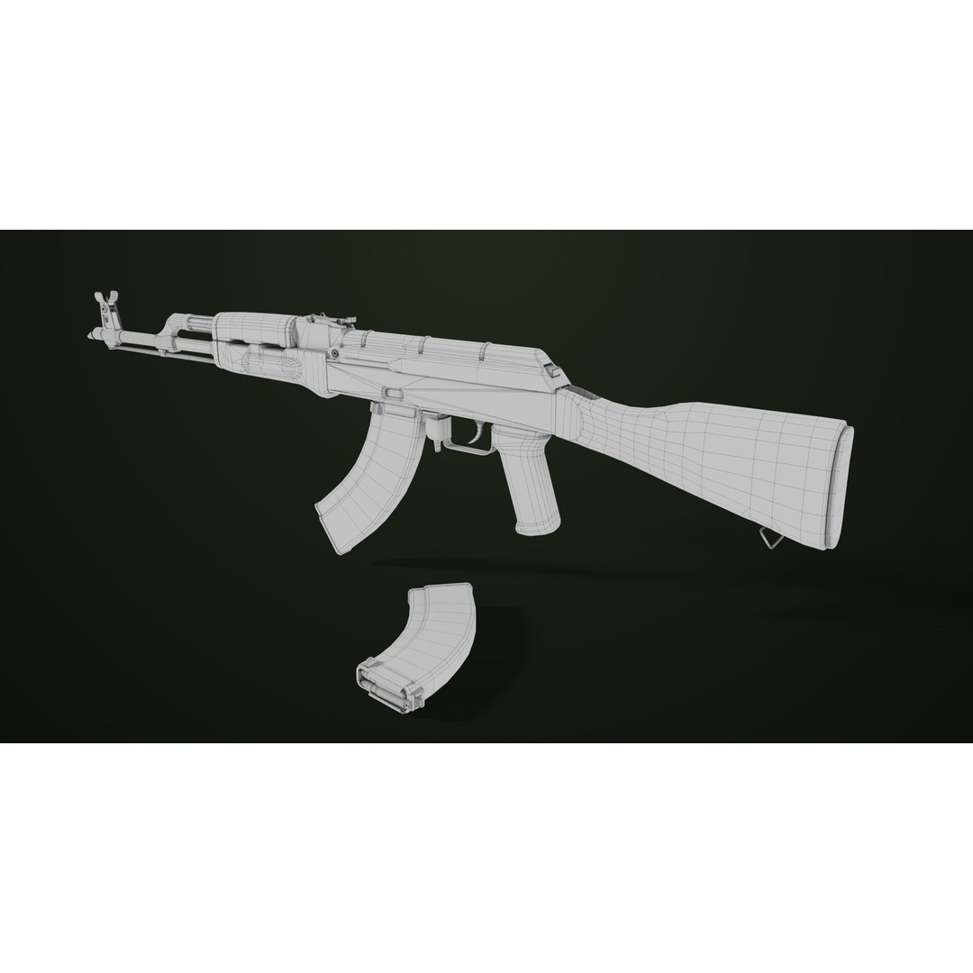 Light Machine Gun 3D Model – Low Poly PBR Game Asset, FBX - View 37