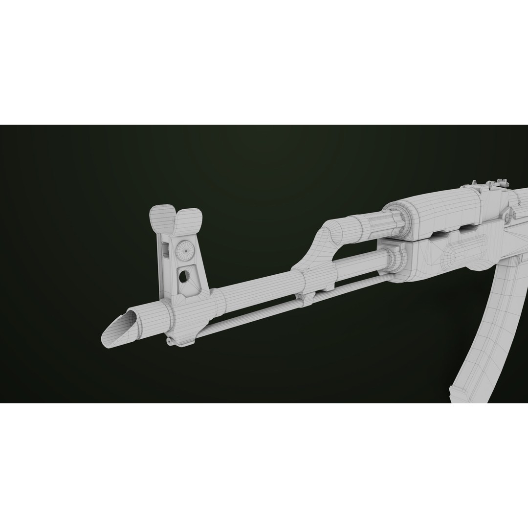 Light Machine Gun 3D Model – Low Poly PBR Game Asset, FBX - View 38