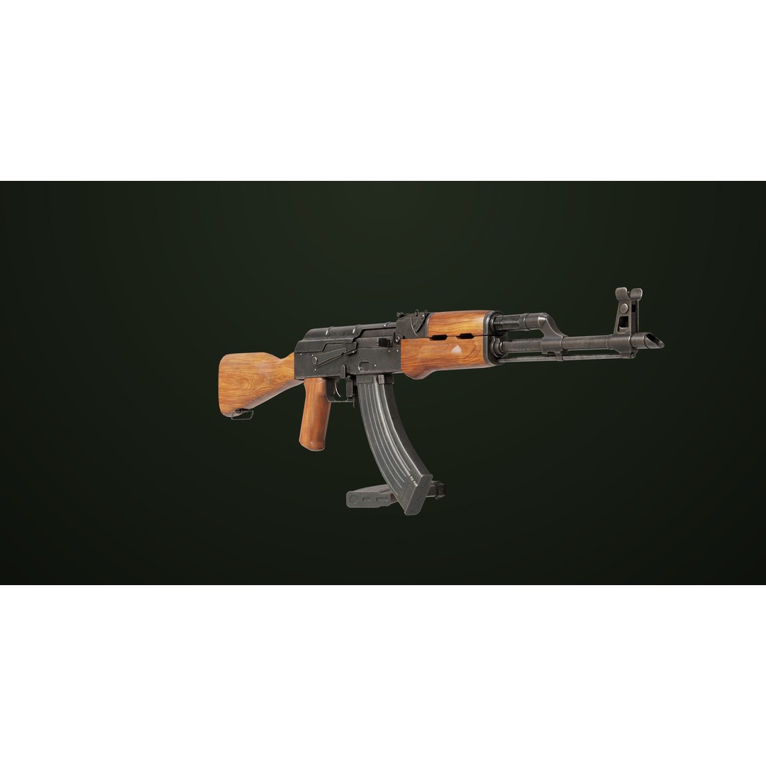 Light Machine Gun 3D Model – Low Poly PBR Game Asset, FBX - View 5