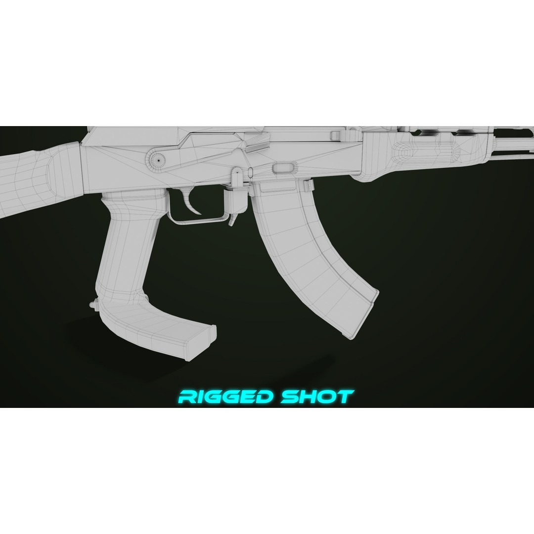 Light Machine Gun 3D Model – Low Poly PBR Game Asset, FBX - View 51