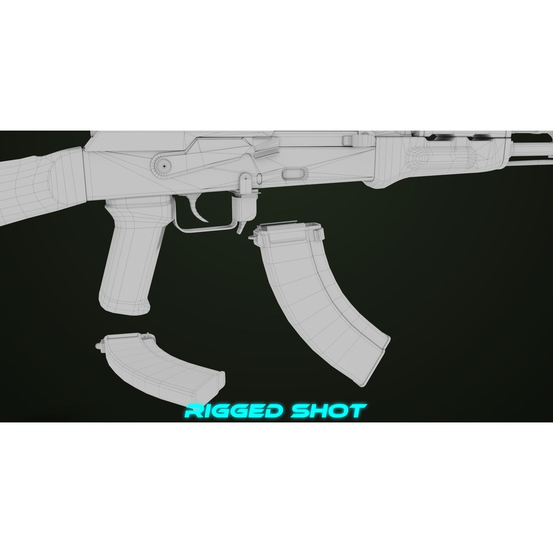 Light Machine Gun 3D Model – Low Poly PBR Game Asset, FBX - View 52