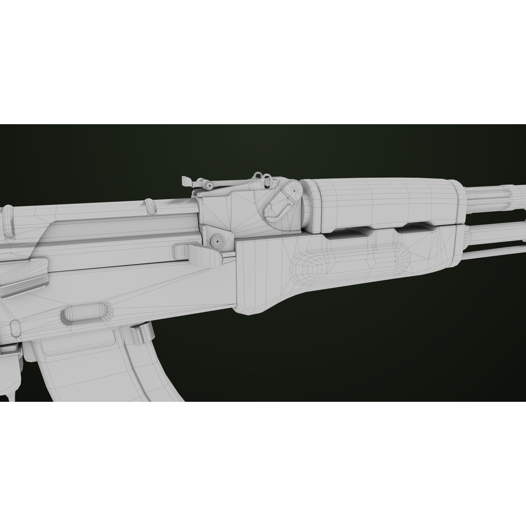 Light Machine Gun 3D Model – Low Poly PBR Game Asset, FBX - View 53