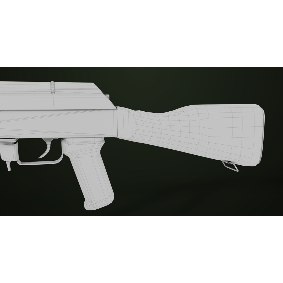 Light Machine Gun 3D Model – Low Poly PBR Game Asset, FBX - View 54