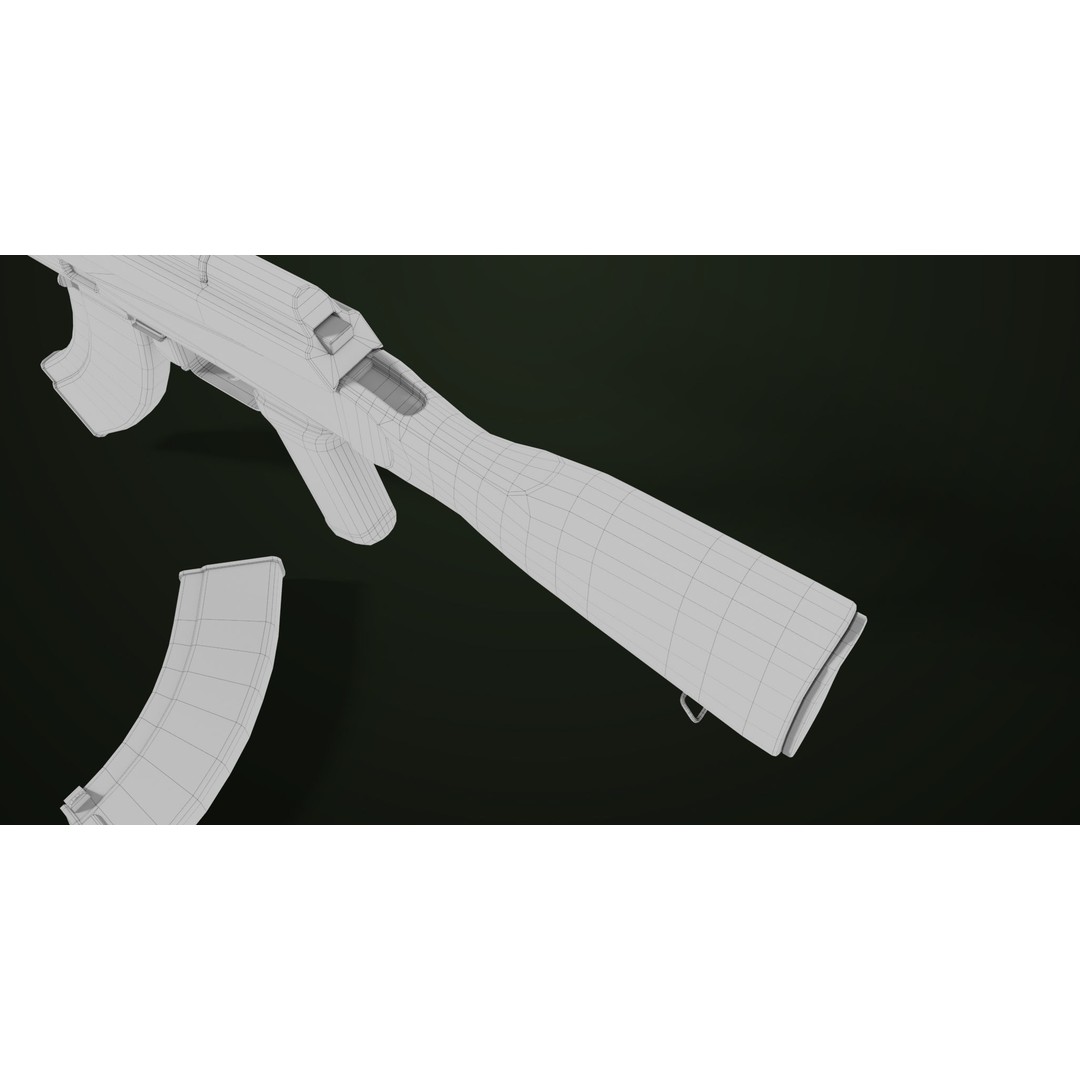 Light Machine Gun 3D Model – Low Poly PBR Game Asset, FBX - View 55