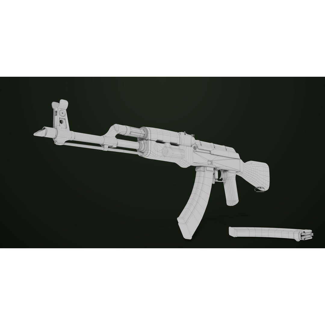 Light Machine Gun 3D Model – Low Poly PBR Game Asset, FBX - View 56
