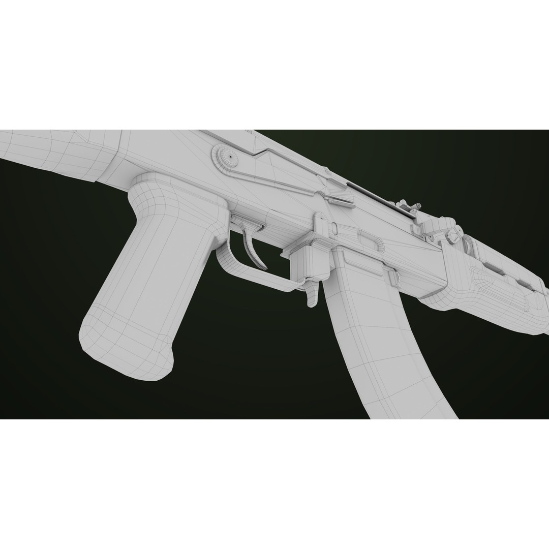 Light Machine Gun 3D Model – Low Poly PBR Game Asset, FBX - View 57