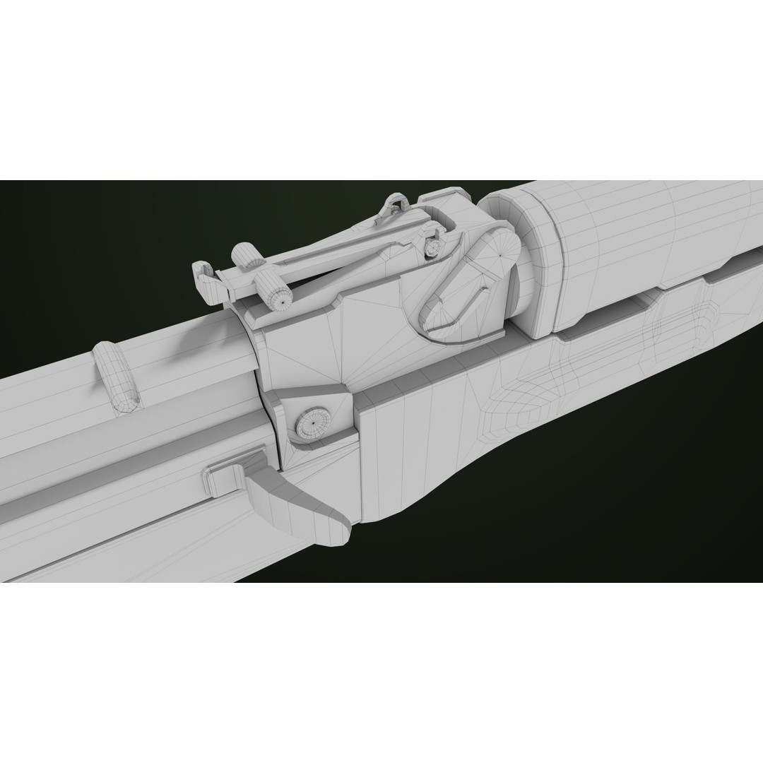 Light Machine Gun 3D Model – Low Poly PBR Game Asset, FBX - View 58