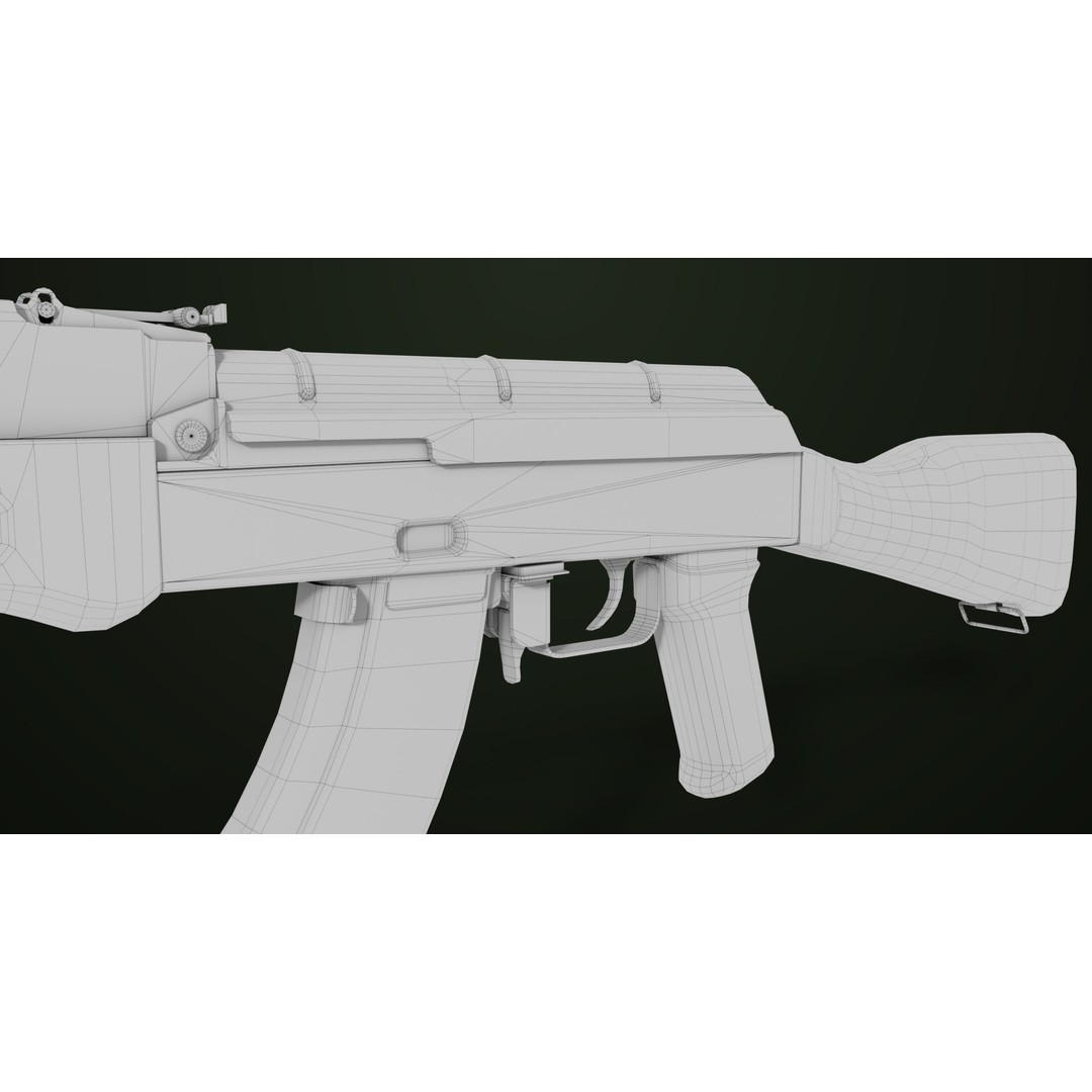 Light Machine Gun 3D Model – Low Poly PBR Game Asset, FBX - View 59