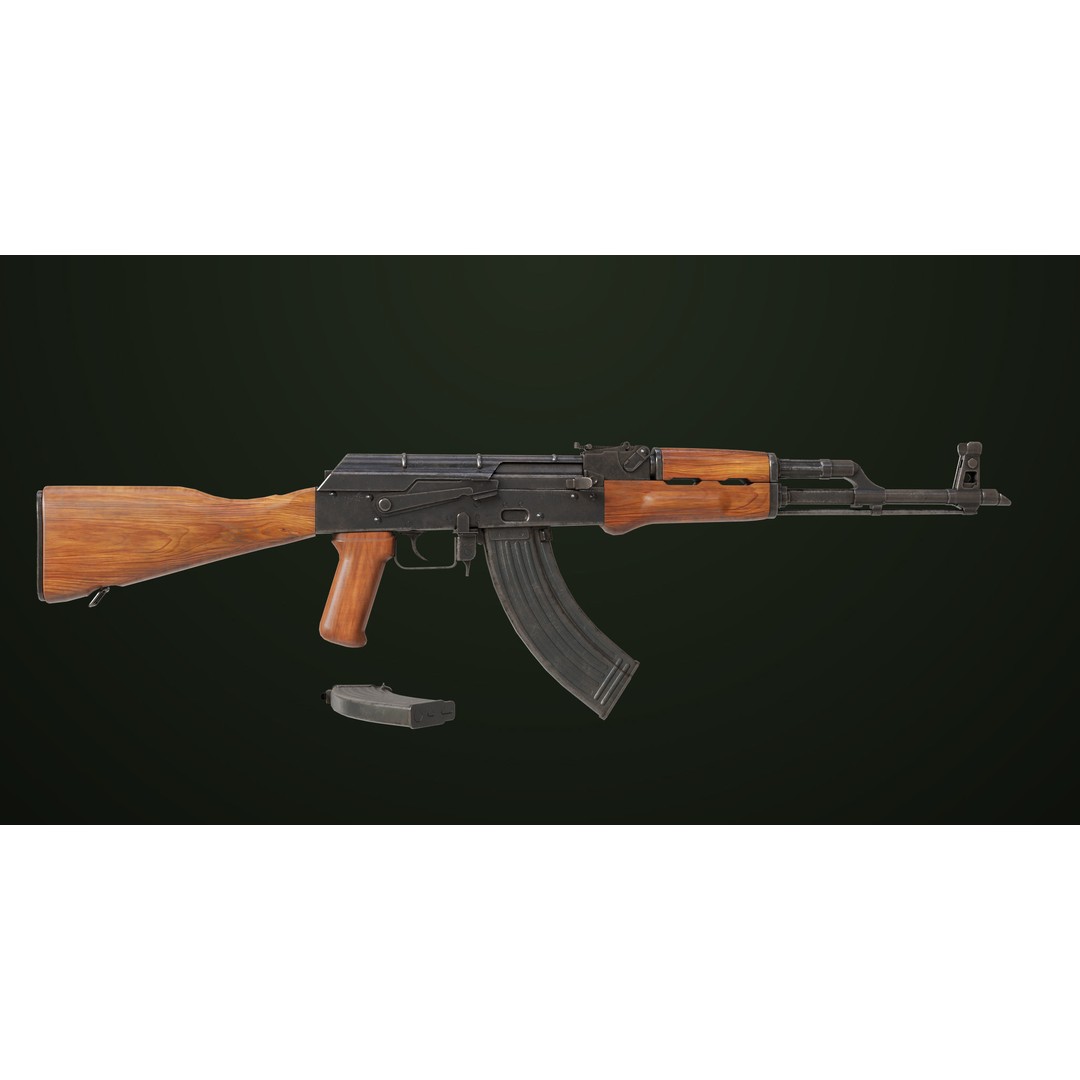 Light Machine Gun 3D Model – Low Poly PBR Game Asset, FBX - View 6