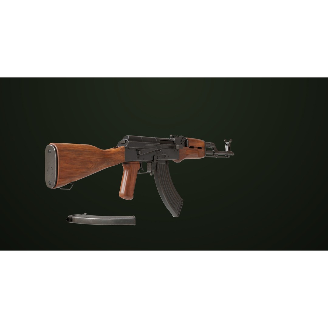 Light Machine Gun 3D Model – Low Poly PBR Game Asset, FBX - View 7
