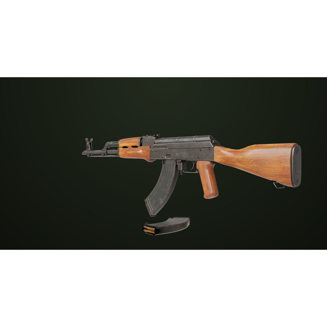 Light Machine Gun 3D Model – Low Poly PBR Game Asset, FBX - View 8