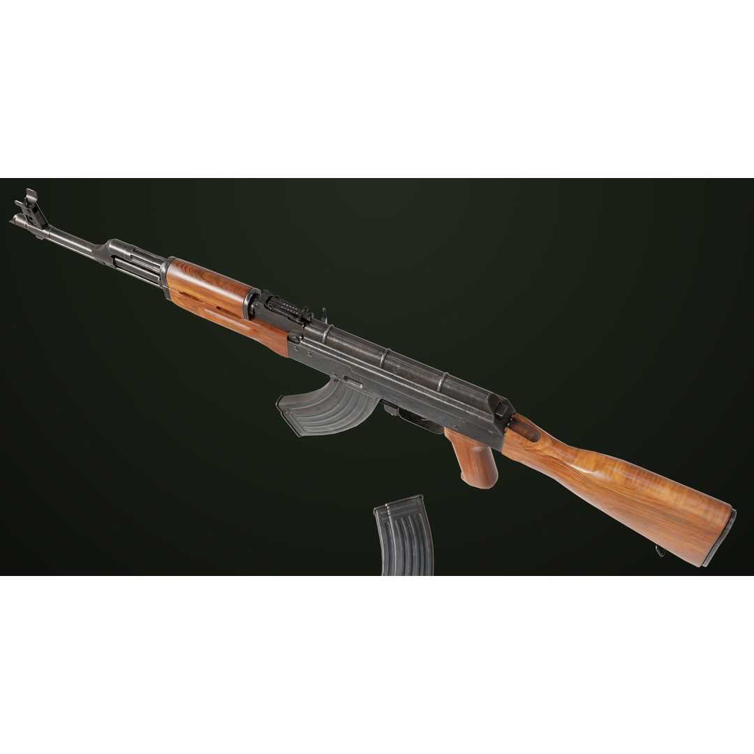 Light Machine Gun 3D Model – Low Poly PBR Game Asset, FBX - View 9