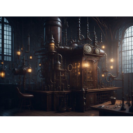 Steampunk Backdrop Images Texture 3D Model – 22 High-Res Digital Images, PBR - View 11