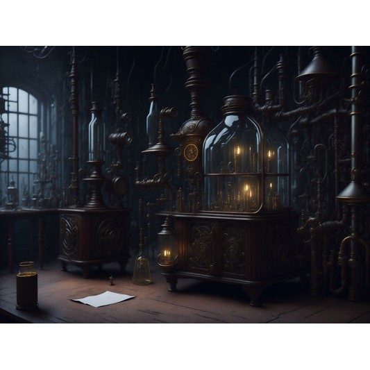 Steampunk Backdrop Images Texture 3D Model – 22 High-Res Digital Images, PBR - View 12