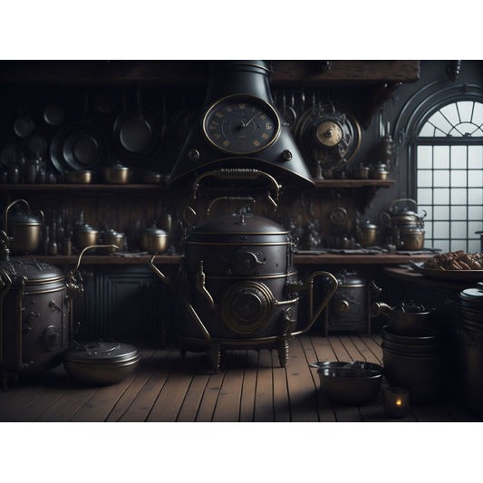 Steampunk Backdrop Images Texture 3D Model – 22 High-Res Digital Images, PBR - View 17