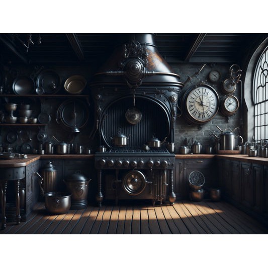 Steampunk Backdrop Images Texture 3D Model – 22 High-Res Digital Images, PBR - View 7