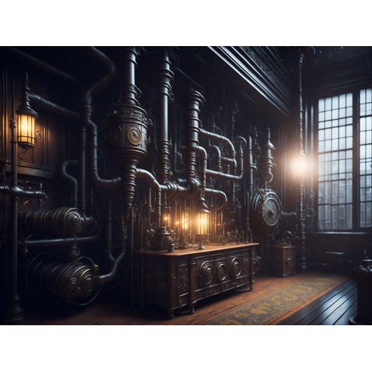 Steampunk Backdrop Images Texture 3D Model – 22 High-Res Digital Images, PBR - View 9