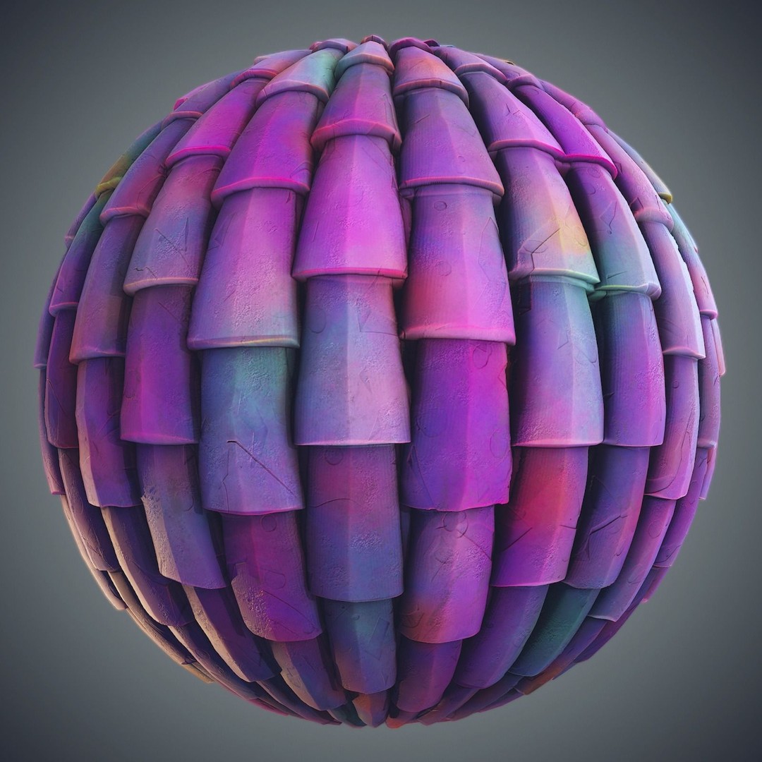Stylized Roof Materials 3D Model – PBR Textures for Unity & Unreal