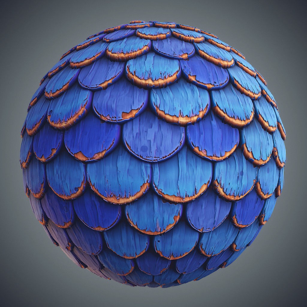 Stylized Roof Materials 3D Model – PBR Textures for Unity & Unreal - View 4