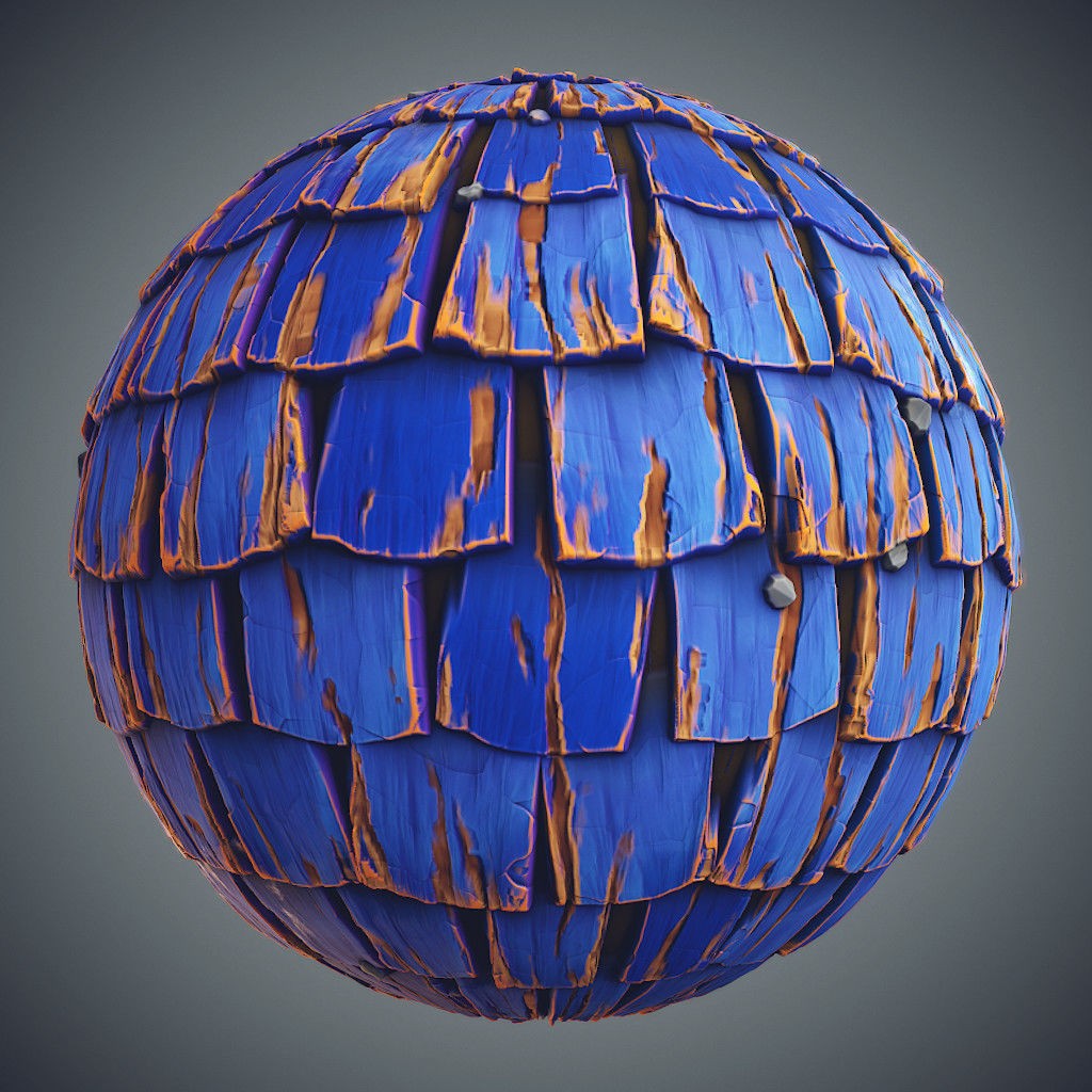 Stylized Roof Materials 3D Model – PBR Textures for Unity & Unreal - View 8
