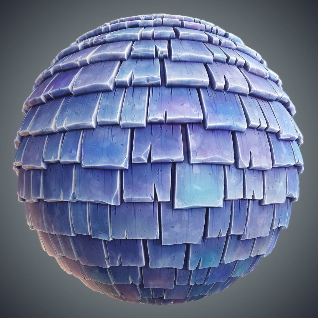 Stylized Roof Materials 3D Model – PBR Textures for Unity & Unreal - View 9