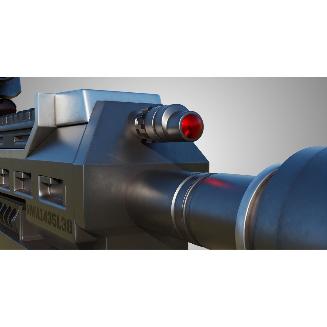 Assault Rifle 3D Model – Low Poly Game-Ready Asset, FBX, PBR Textures - View 12