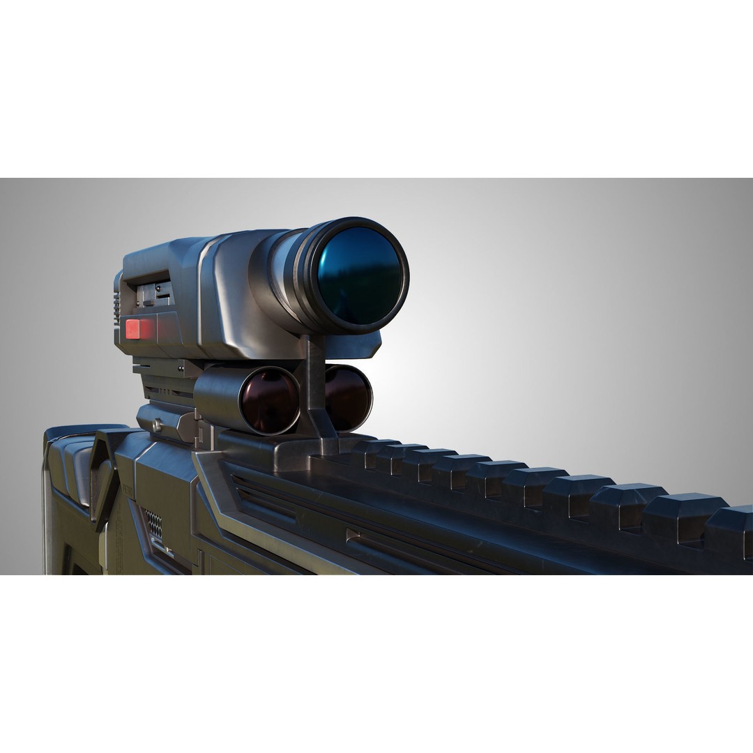 Assault Rifle 3D Model – Low Poly Game-Ready Asset, FBX, PBR Textures - View 15