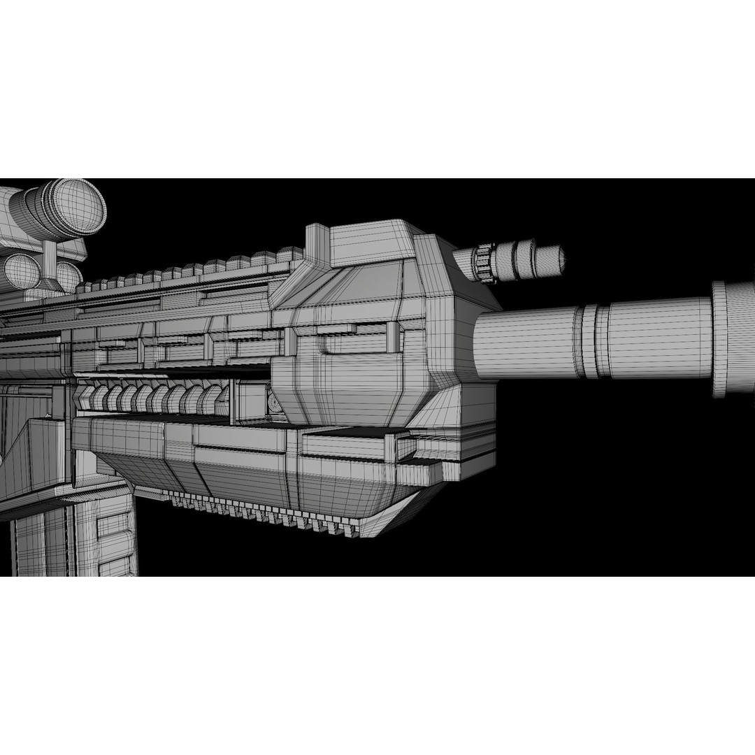 Assault Rifle 3D Model – Low Poly Game-Ready Asset, FBX, PBR Textures - View 26