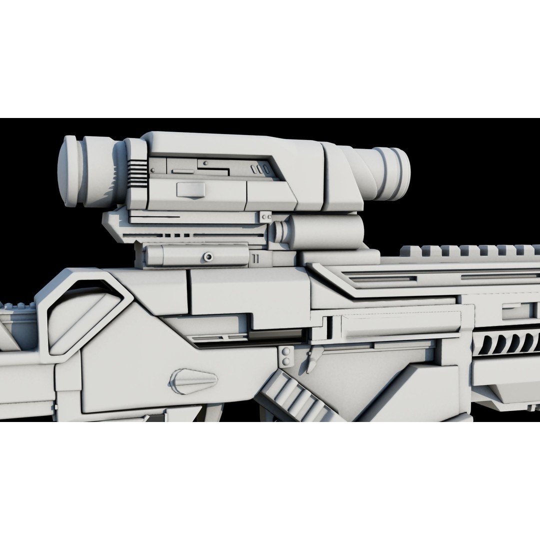 Assault Rifle 3D Model – Low Poly Game-Ready Asset, FBX, PBR Textures - View 29