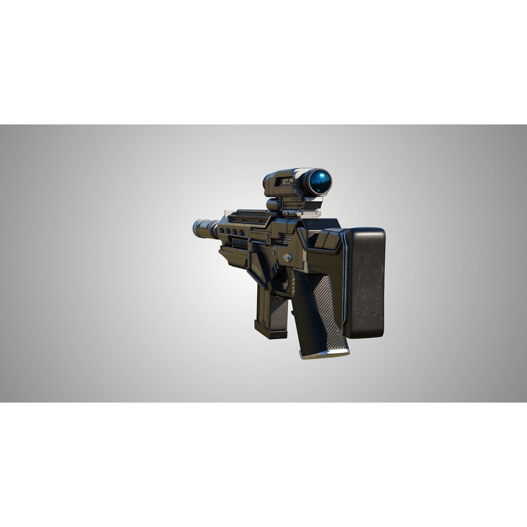 Assault Rifle 3D Model – Low Poly Game-Ready Asset, FBX, PBR Textures - View 5