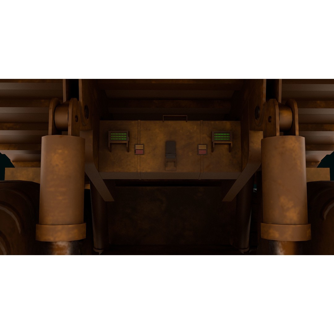 Dirty Mining Truck 3D Model – Rigged Low Poly Game Asset, FBX - View 21