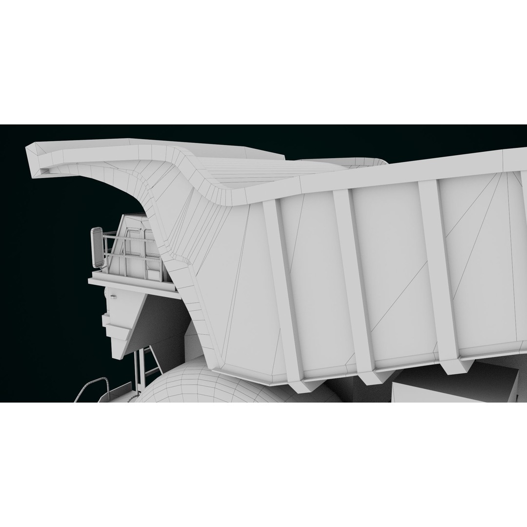 Dirty Mining Truck 3D Model – Rigged Low Poly Game Asset, FBX - View 41