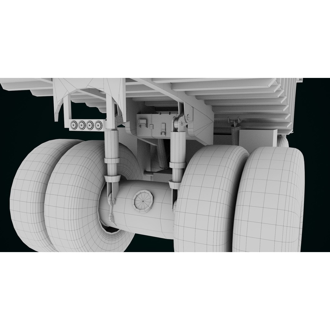 Dirty Mining Truck 3D Model – Rigged Low Poly Game Asset, FBX - View 45