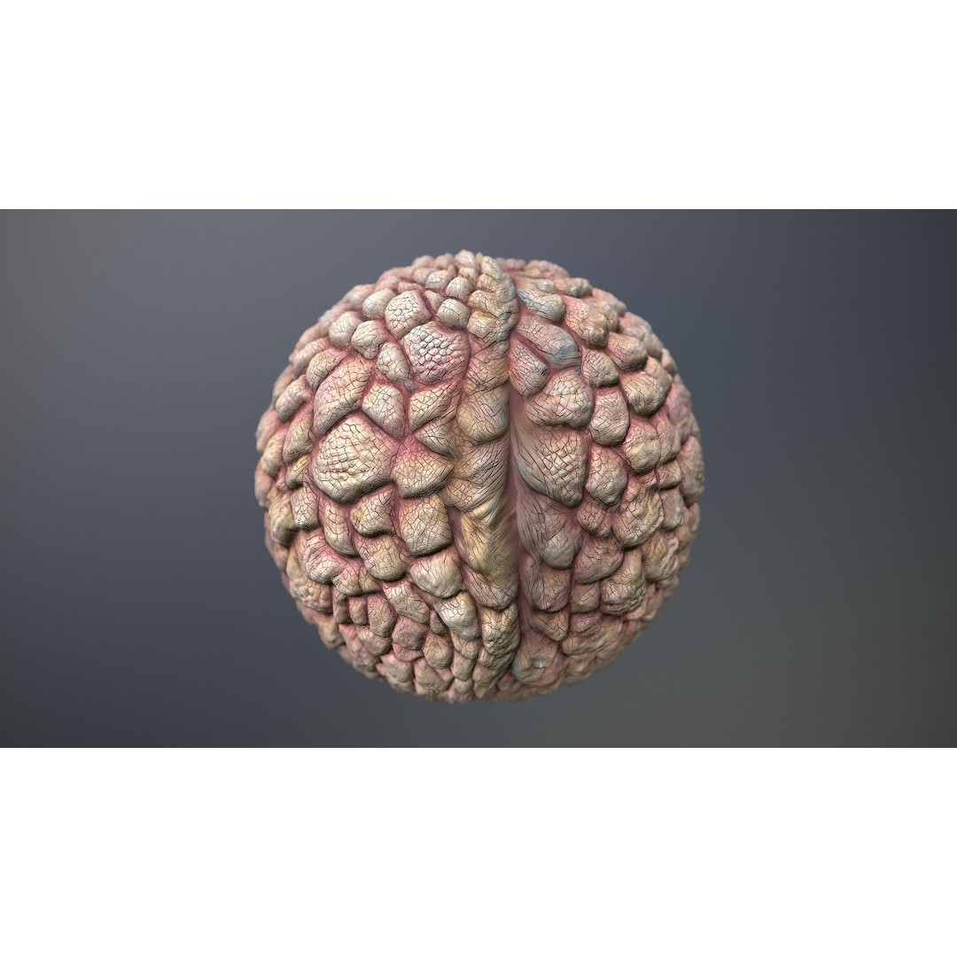 Monster Skin 3D Model – Seamless PBR Texture, Game Ready - View 10