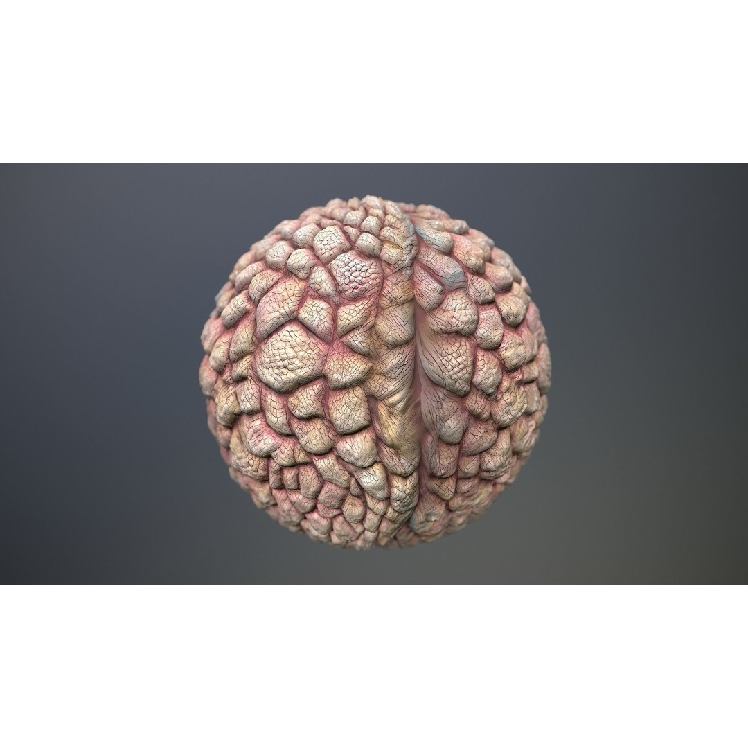 Monster Skin 3D Model – Seamless PBR Texture, Game Ready - View 11