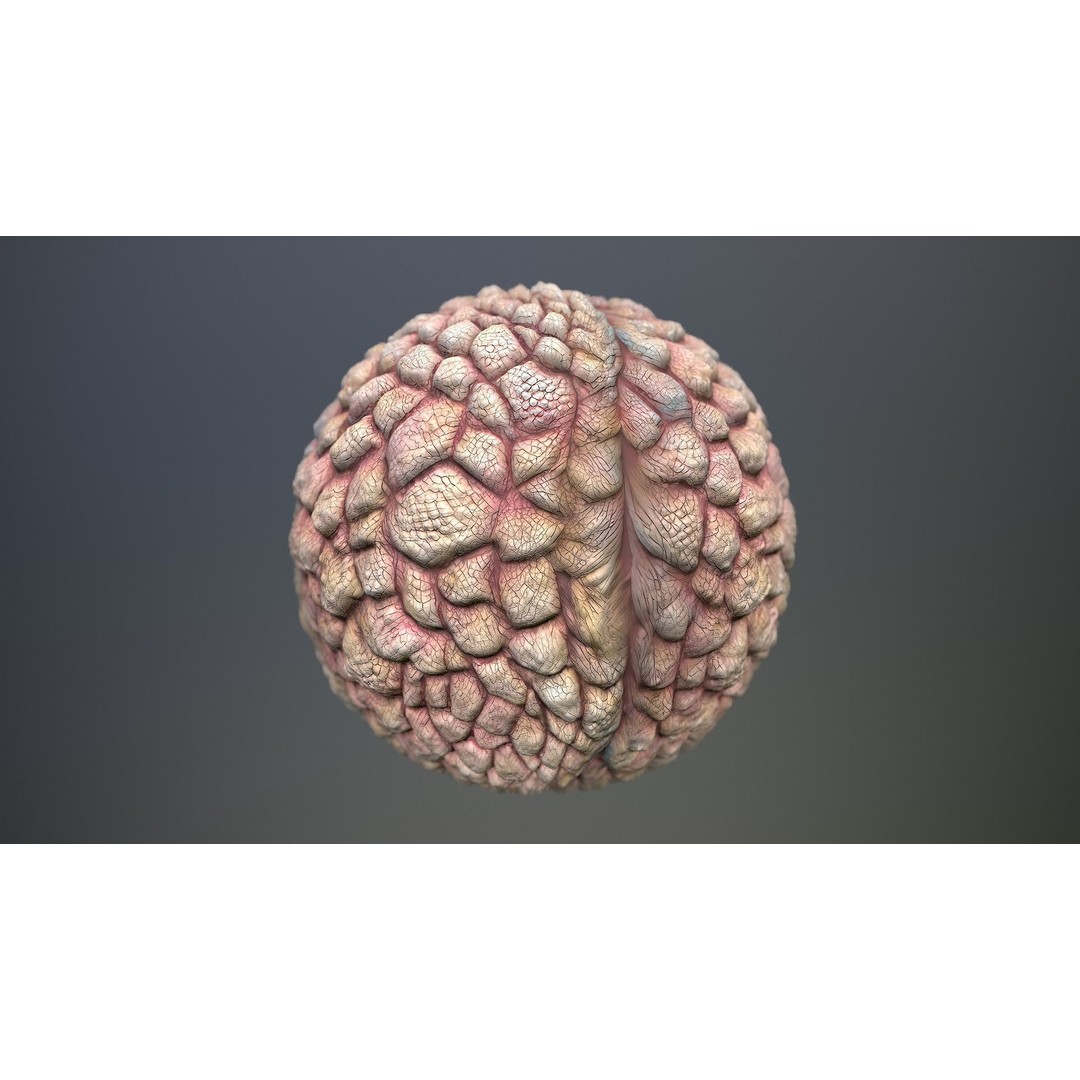 Monster Skin 3D Model – Seamless PBR Texture, Game Ready - View 12