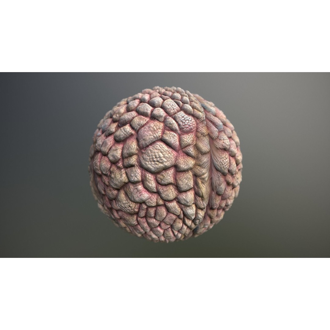 Monster Skin 3D Model – Seamless PBR Texture, Game Ready - View 13