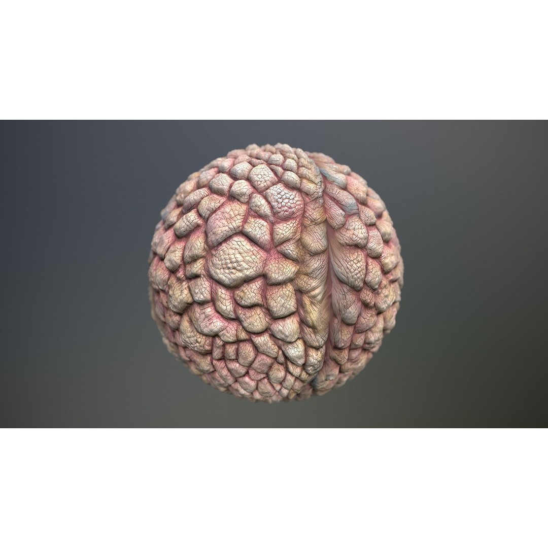 Monster Skin 3D Model – Seamless PBR Texture, Game Ready - View 14