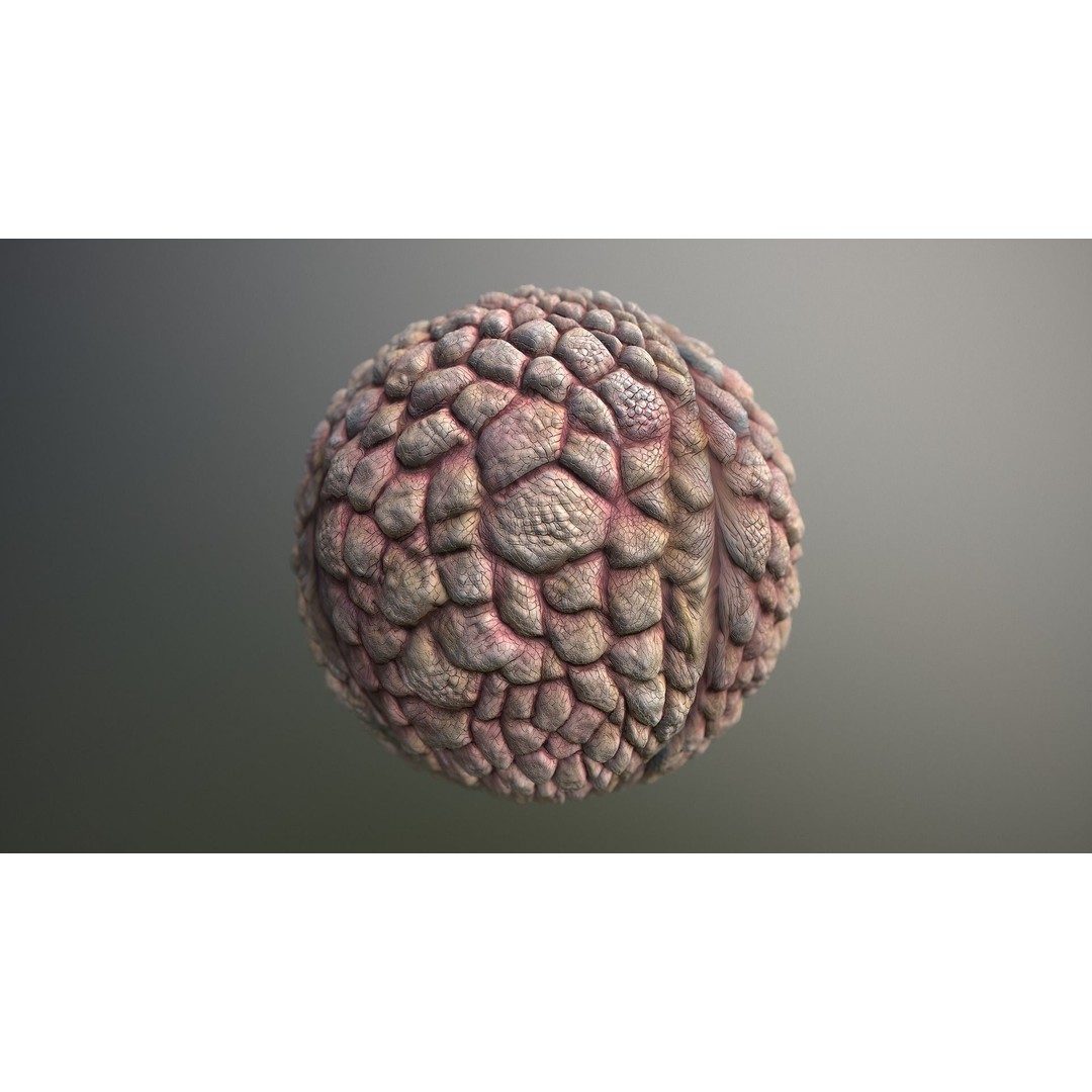 Monster Skin 3D Model – Seamless PBR Texture, Game Ready - View 15