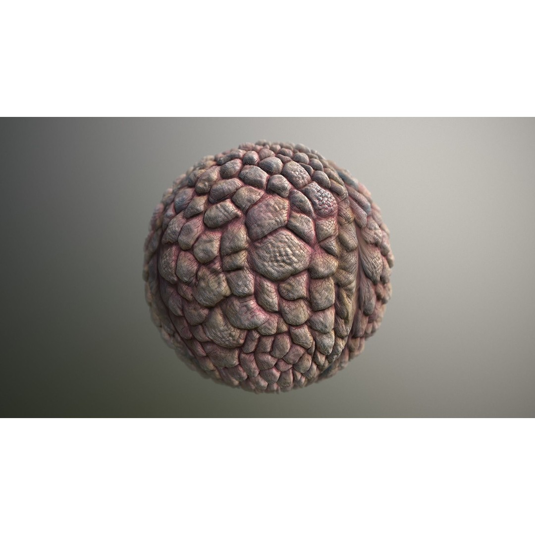 Monster Skin 3D Model – Seamless PBR Texture, Game Ready - View 16