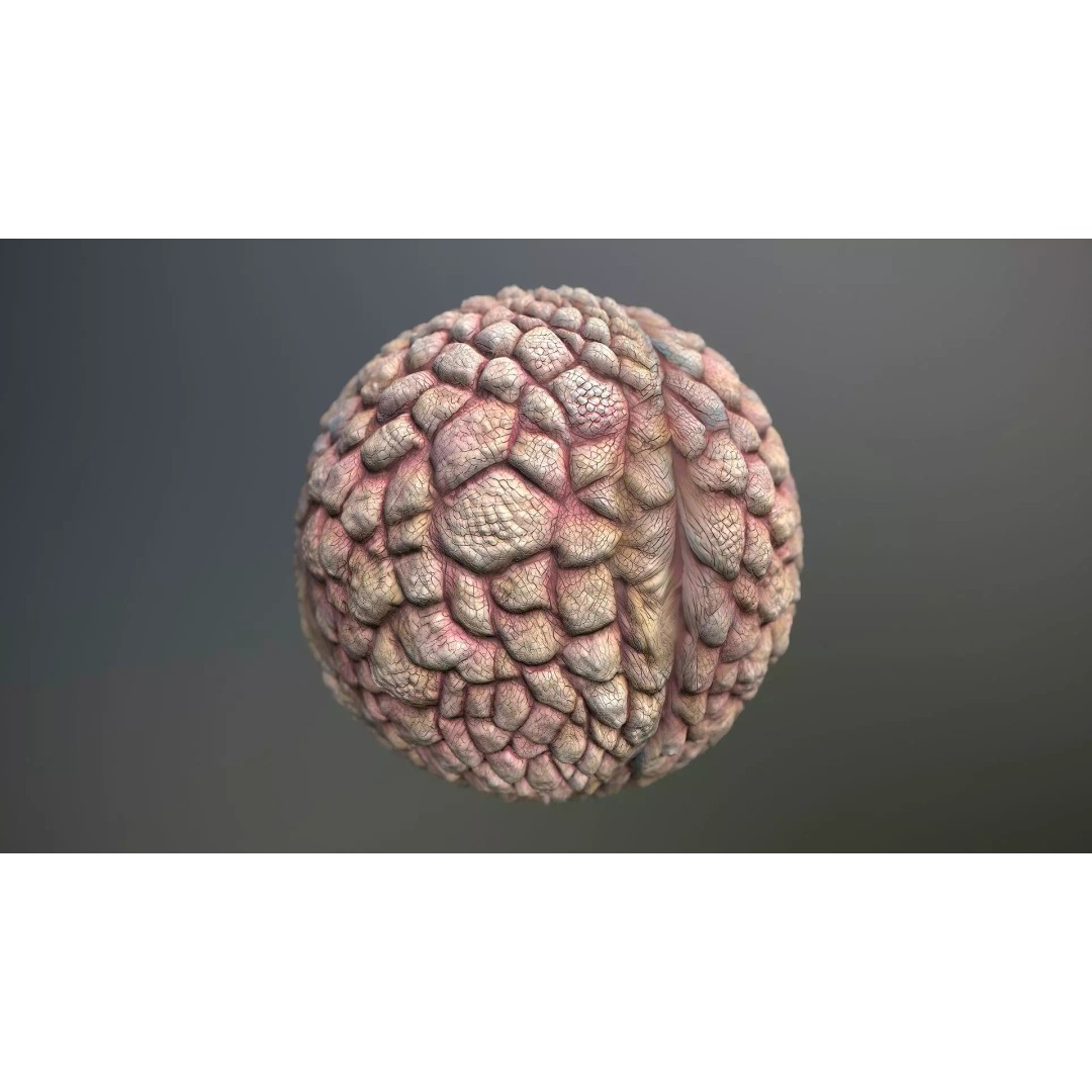 Monster Skin 3D Model – Seamless PBR Texture, Game Ready - View 2