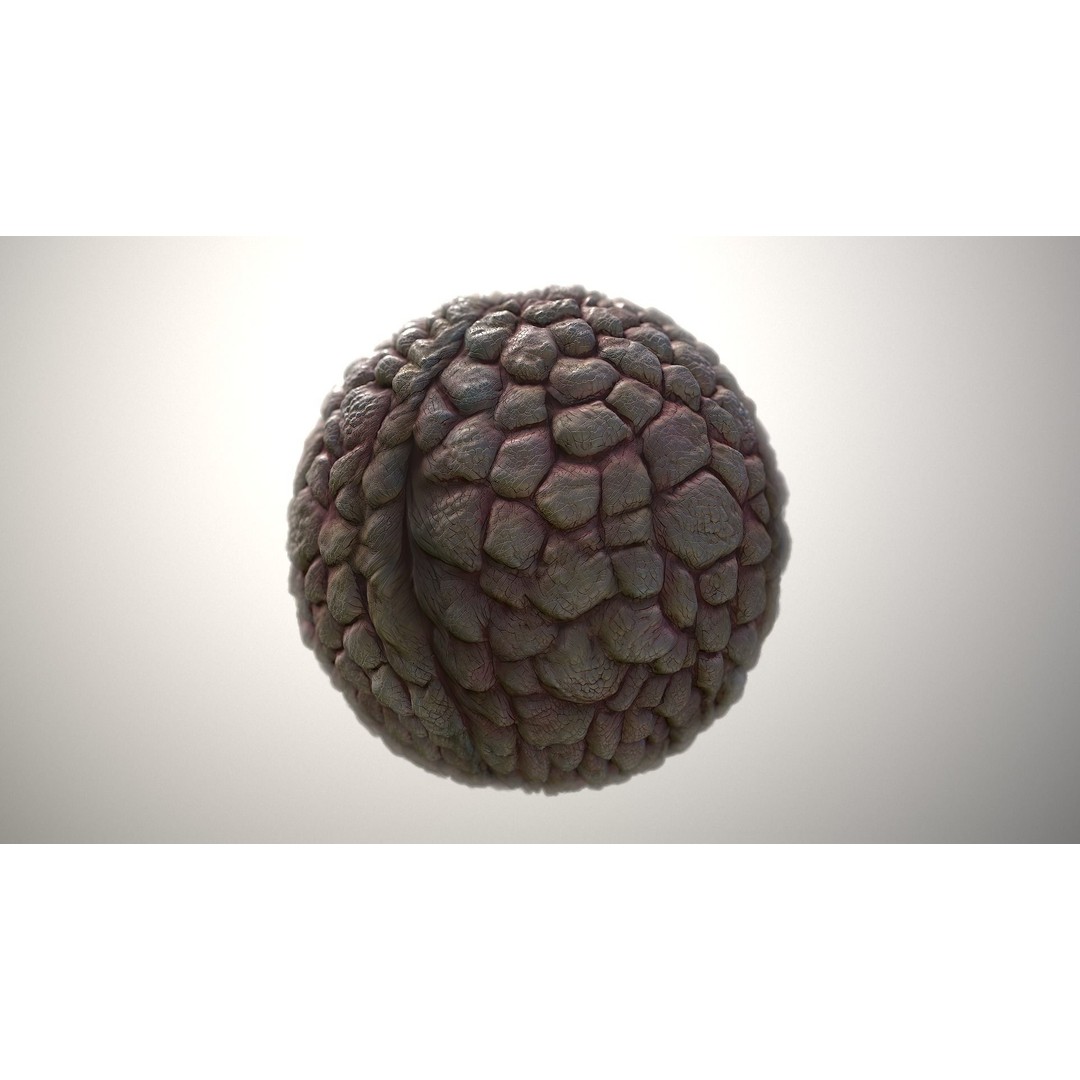 Monster Skin 3D Model – Seamless PBR Texture, Game Ready - View 3