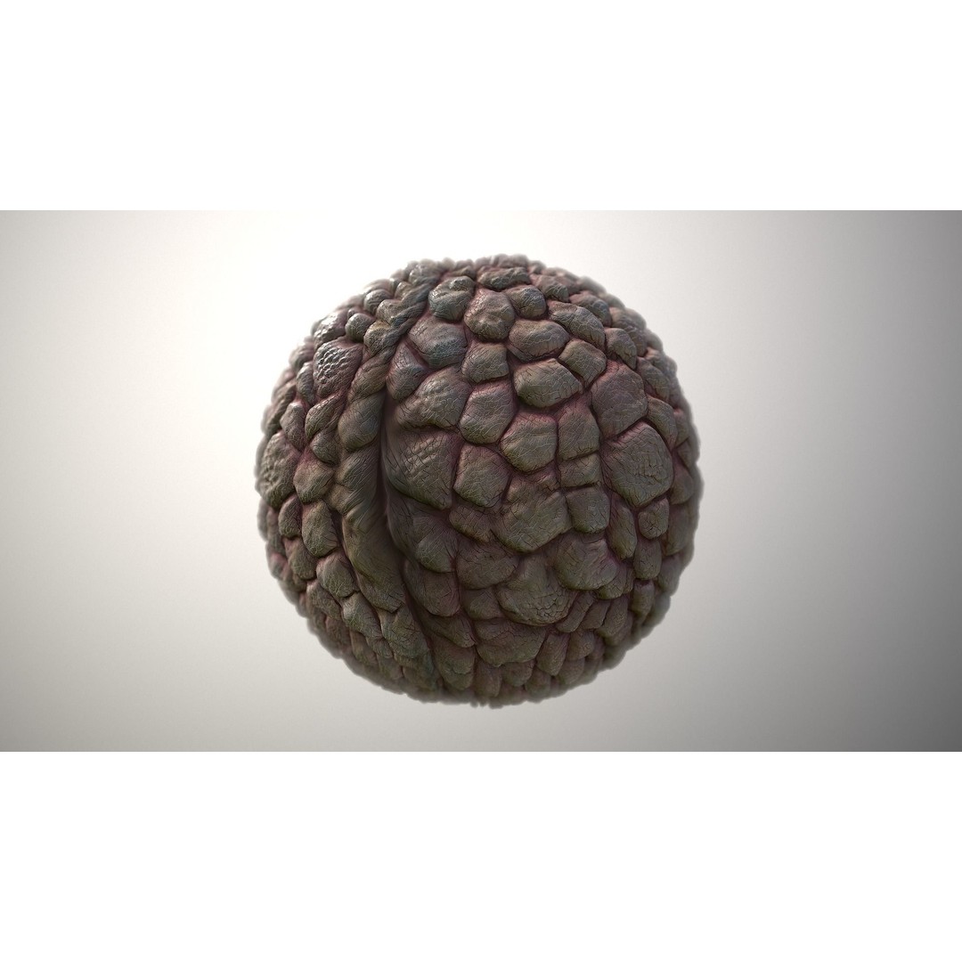 Monster Skin 3D Model – Seamless PBR Texture, Game Ready - View 4