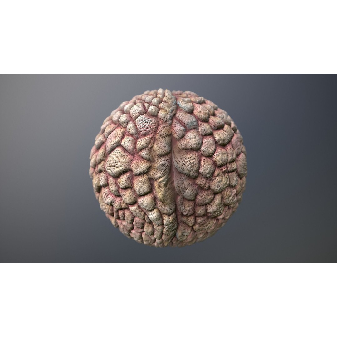 Monster Skin 3D Model – Seamless PBR Texture, Game Ready - View 9