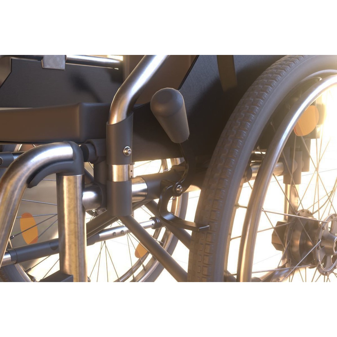 Wheelchair 3D Model – Low Poly PBR Textured Game Asset, FBX & OBJ - View 16
