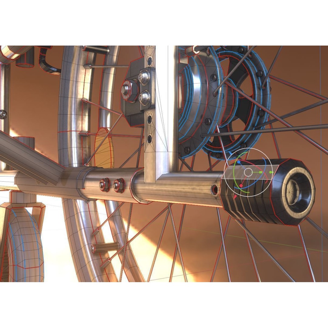 Wheelchair 3D Model – Low Poly PBR Textured Game Asset, FBX & OBJ - View 9