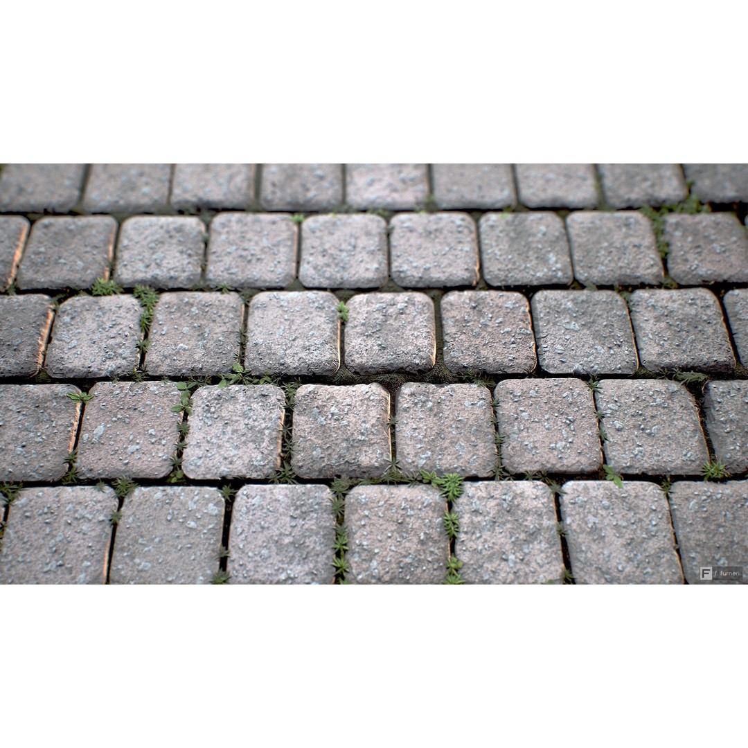 Cobblestones 3D Model – PBR Textures, Substance Designer Graph, 4K - View 4