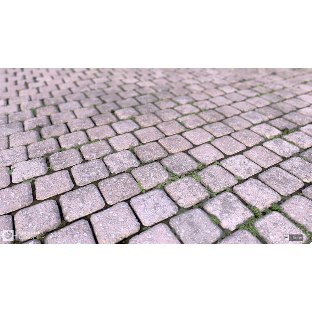 Cobblestones 3D Model – PBR Textures, Substance Designer Graph, 4K - View 7